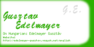 gusztav edelmayer business card